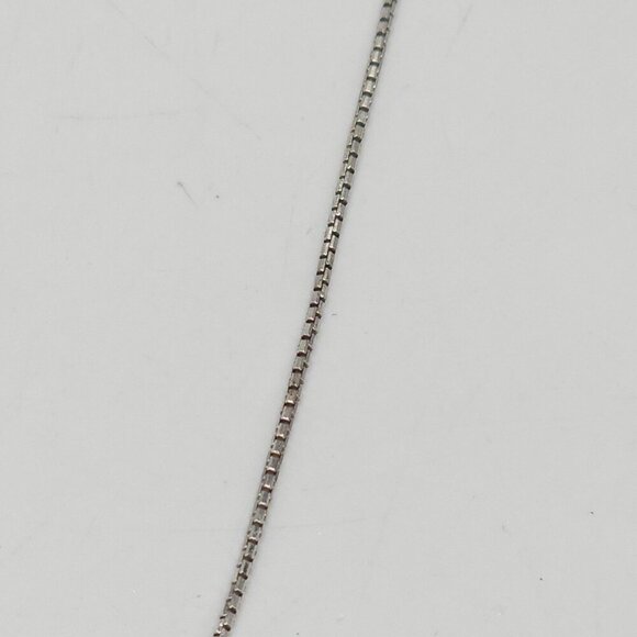 Sterling Silver Abstract Modernist Open Work Triangle Pendant Necklace - Picture 5 of 8